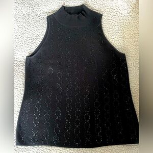 White House Black Market Mock Neck Sleeveless Sweater